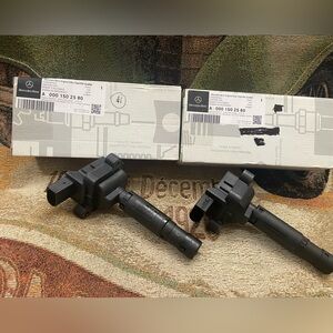 2 Mercedes-Benz Genuine Original Ignition Coils A 000 150 25 80 C250 SLK250 NEW